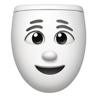 toilet seat with face sticker