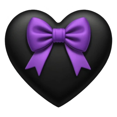 heart with a velvet bow, goth sticker