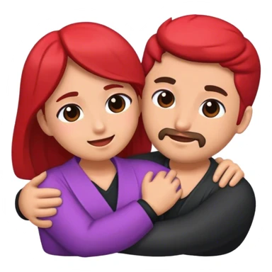 Abrazo hombre y mujer sticker