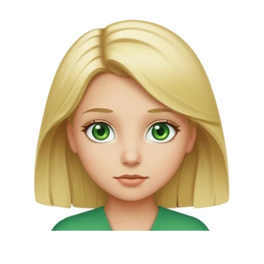 Girl blonde Green eyes sticker