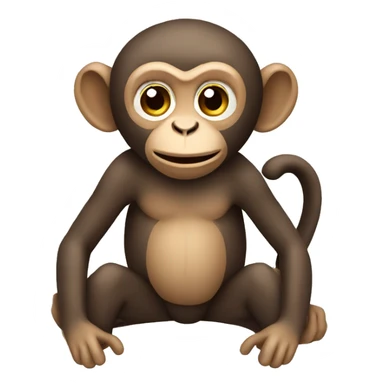 Monkey used a mobile  sticker