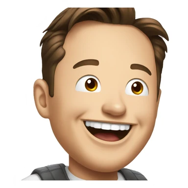 Elon Musk laughing sticker