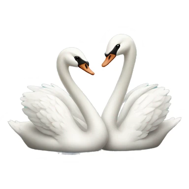 Swan couple sticker