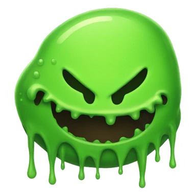 Evil green slime sticker