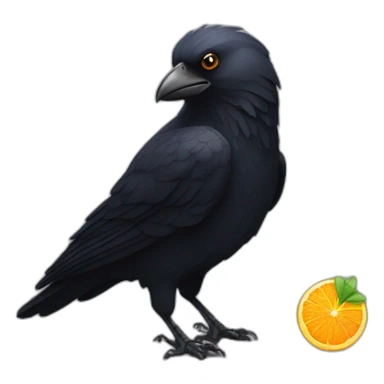 Corbeau noir qui boit du fanta sticker