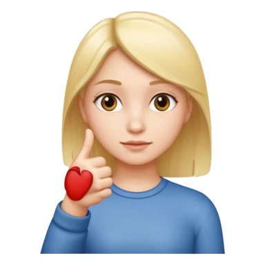 Emoji of a girl showing something is small with thumb and index finger close together sticker