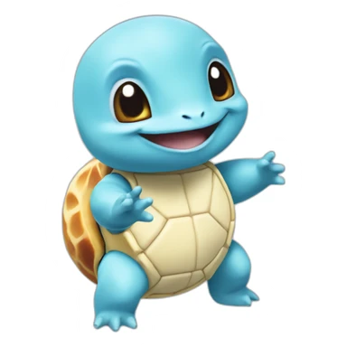 Squirtle con un queso sticker