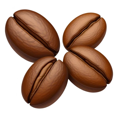 a brown coffee bean, kahve çekirdeği sticker