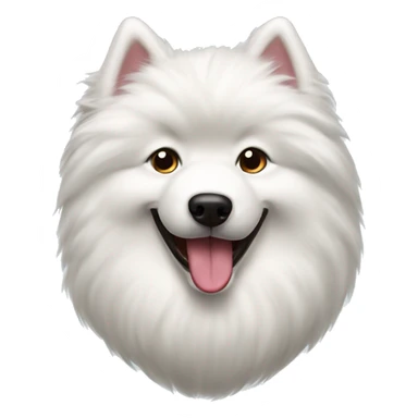 Samoyed dog being silly tongue out sticker