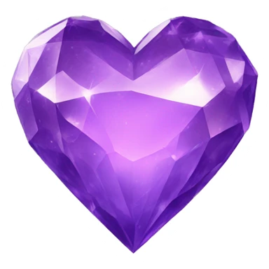 Purple crystal heart sticker