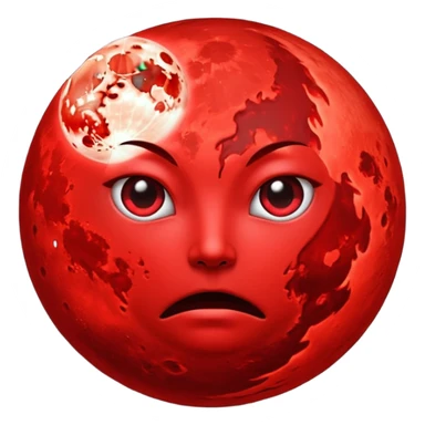 Blood moon sticker