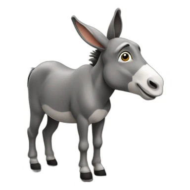 donkey-on-rails sticker