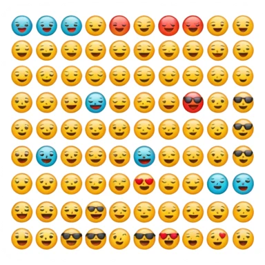 100 emoji with 200 sticker