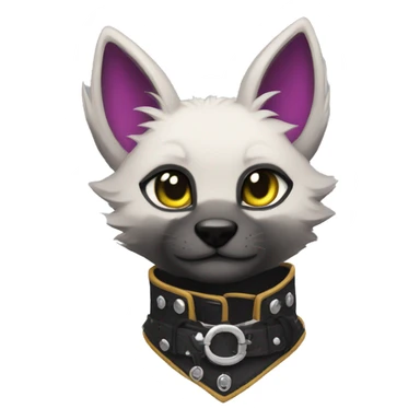 Anthro Punk Fursona Collar  sticker