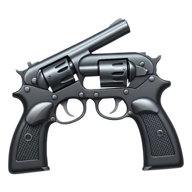 Double pistols crossed  like an x But not in front of each other more like diagonally sticker