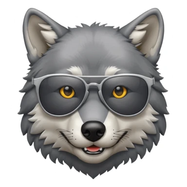 Wolf wearing sunglasses  sticker