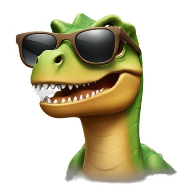 dinosaur wearing sunglasses  sticker
