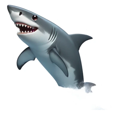 Shark surfing sticker