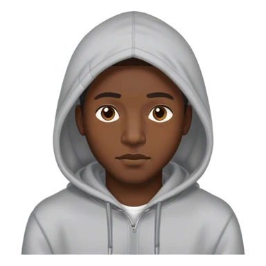 Black man wearing a hoodie sticker