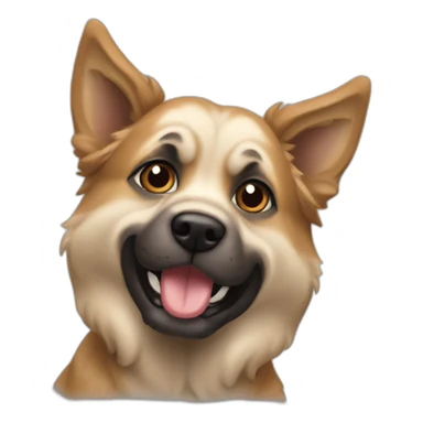 Perro en 2 patas sticker