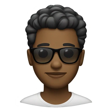 inspired black guy with shades and a high fade sticker