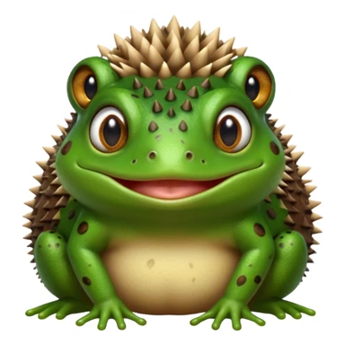 Frog with pet hedgehog  sticker