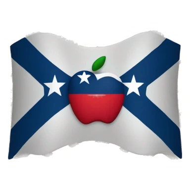 similar shape and shading as all the Apple emojis for flags but for Texas. One star on blue sticker