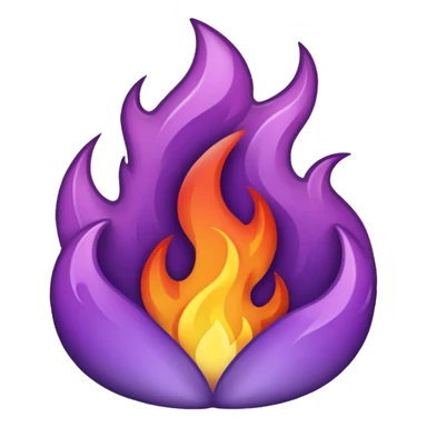plain purple fire sticker