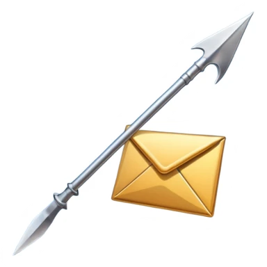 email with a spear sticker