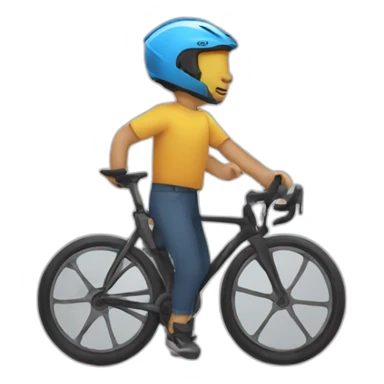 Chat shr un velo sticker