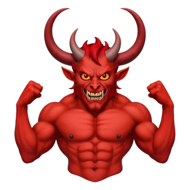 satan head and torso sticker