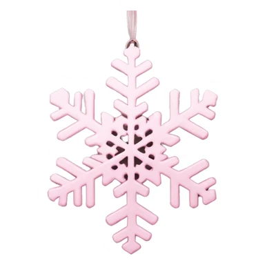 pale pink snowflake ornament sticker