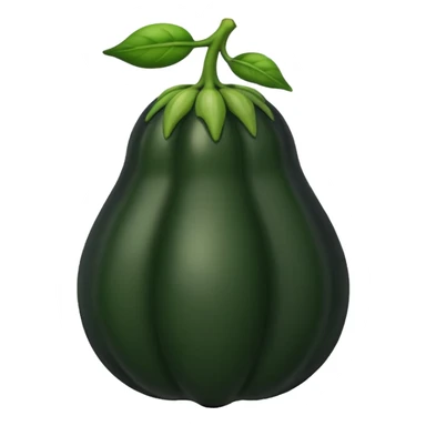 Pepino todo preto,com nenhum verde sticker