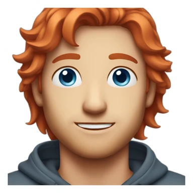 man Blue eyes neat red hair sticker