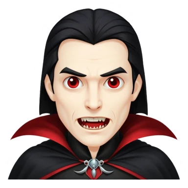 Vampire dracula – Pale figure with fangs and cape sticker