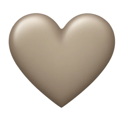Taupe colored heart  sticker