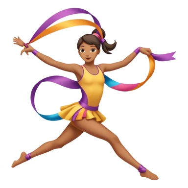 Acrobat + ribbon sticker