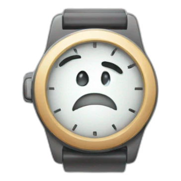 Annoyed checking watch sticker