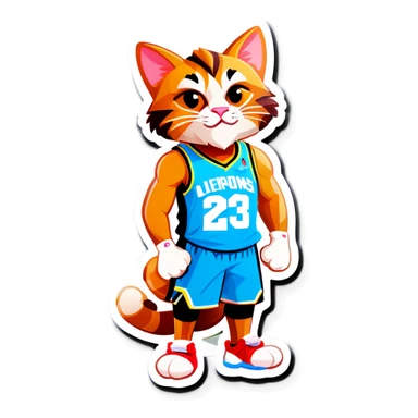 LeBron cat sticker