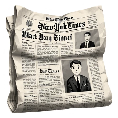 generate realistic detailed news paper NY sticker