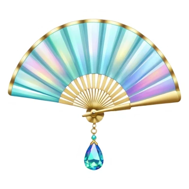 gem fan with gem accessories sticker