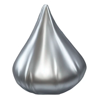 Hershey Kiss candy in a silver wrapping  sticker