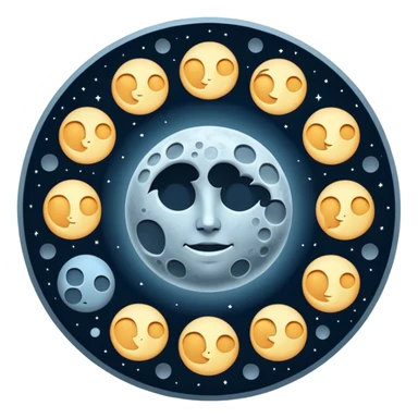 Moon phases sticker