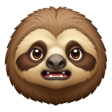 Perezoso con cara de enojado sticker