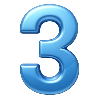 number 30 (3d) in blue color sticker