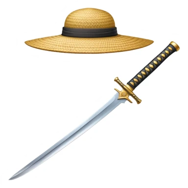 samurai sword and hat sticker