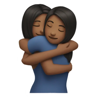 two girls hugging each other sticker