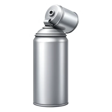 Silver metallic spray paint can for graffiti sticker