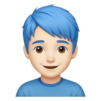 blue haired kid sticker