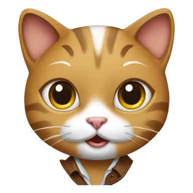 female cat with briefcase sticker